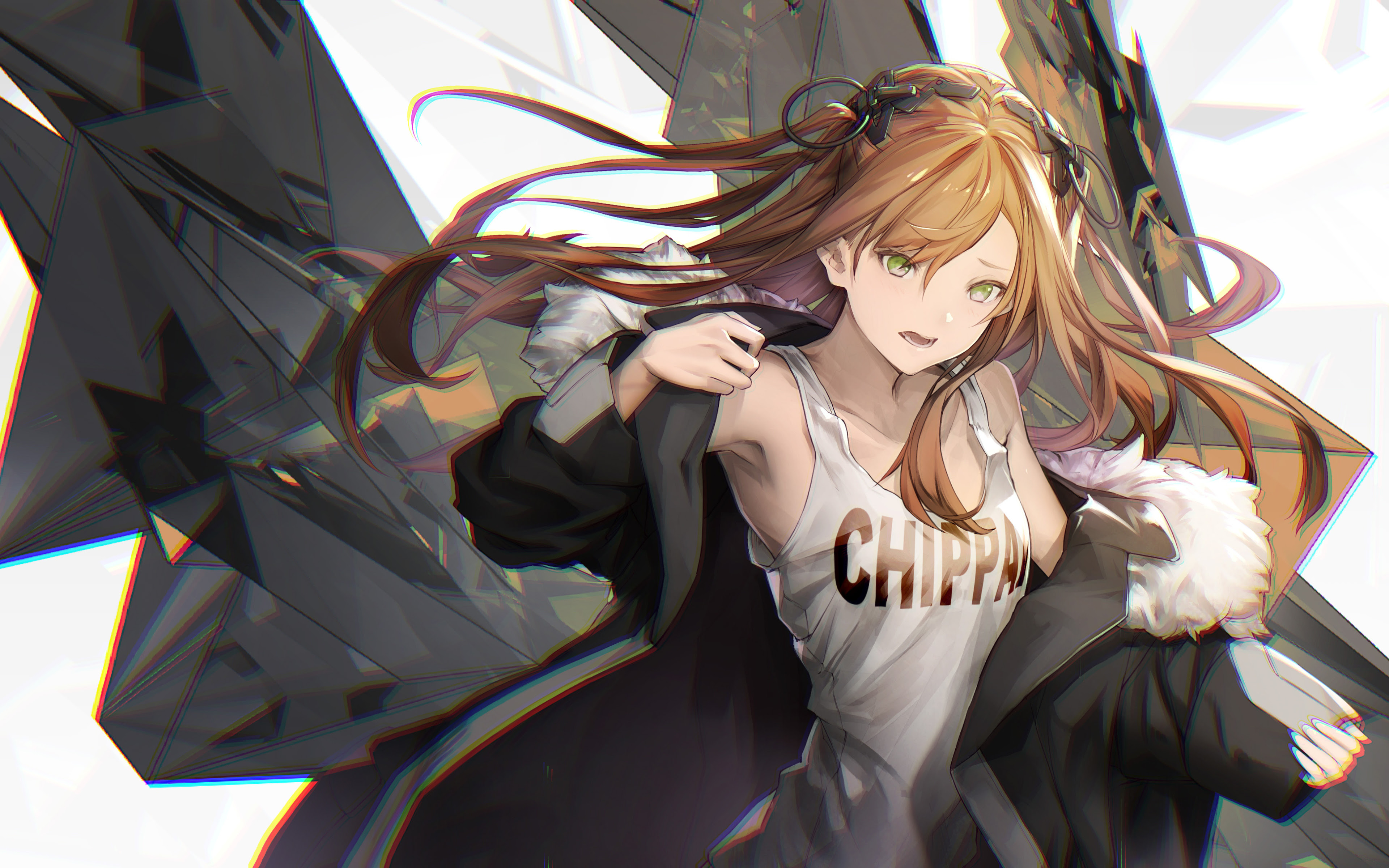 3840x2400 Anime Girl Brown Hair Green Eyes 4k HD 4k Wallpapers, Images, Backgrounds, Photos and ...