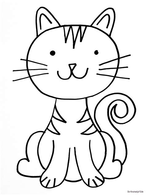 kleurplaten katten kleurplaten knutselen creatief kleurplaat