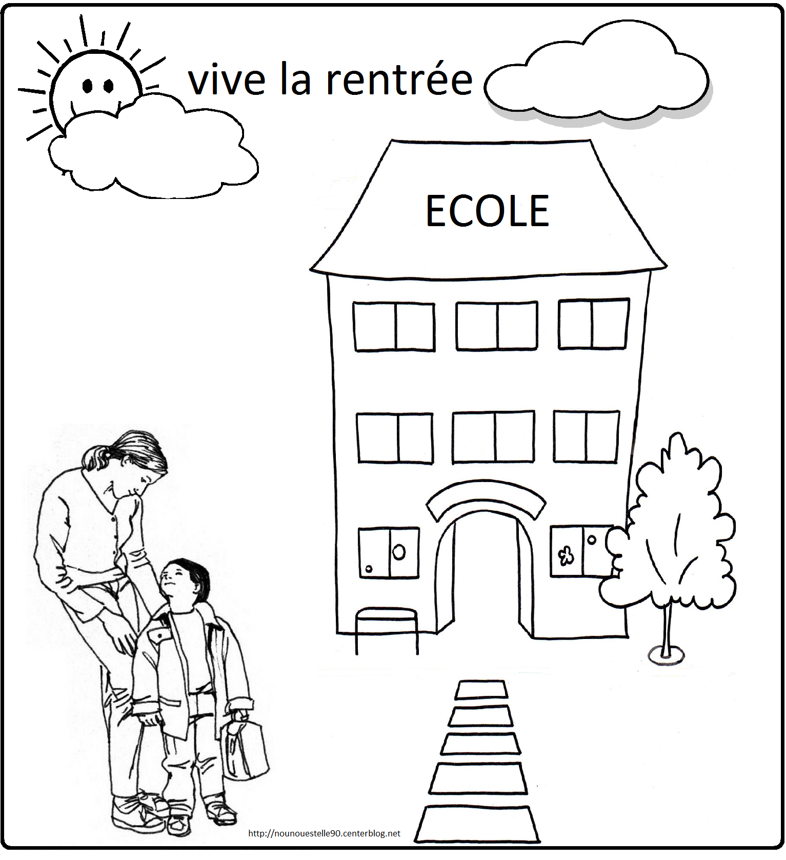 coloriages pour la rentree des classes