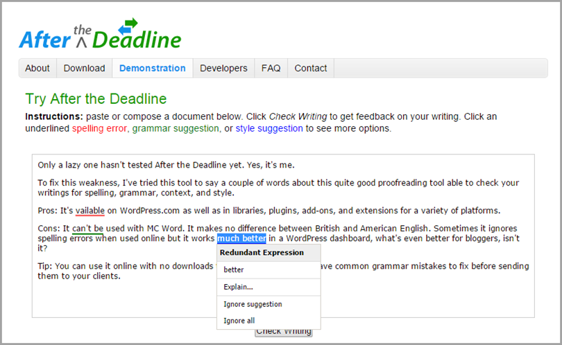 after the deadline for blogging tools