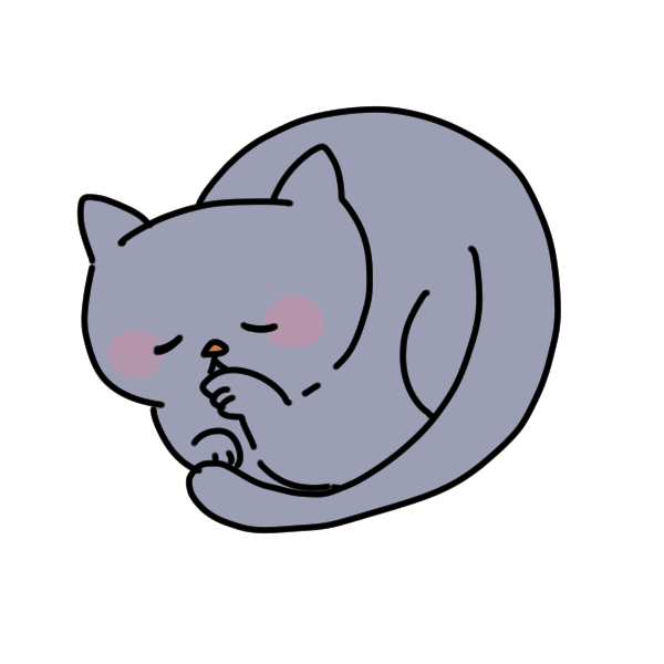 寝てる猫のイラスト かわいいフリー素材が無料のイラストレイン