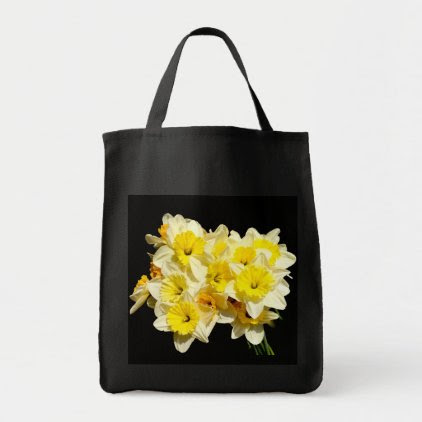 Yellow Daffodil Grocery Tote Bag