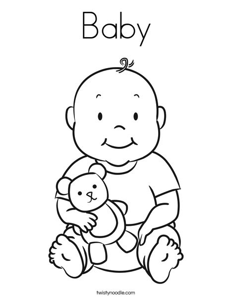 New Years Baby Coloring Pages Bitem