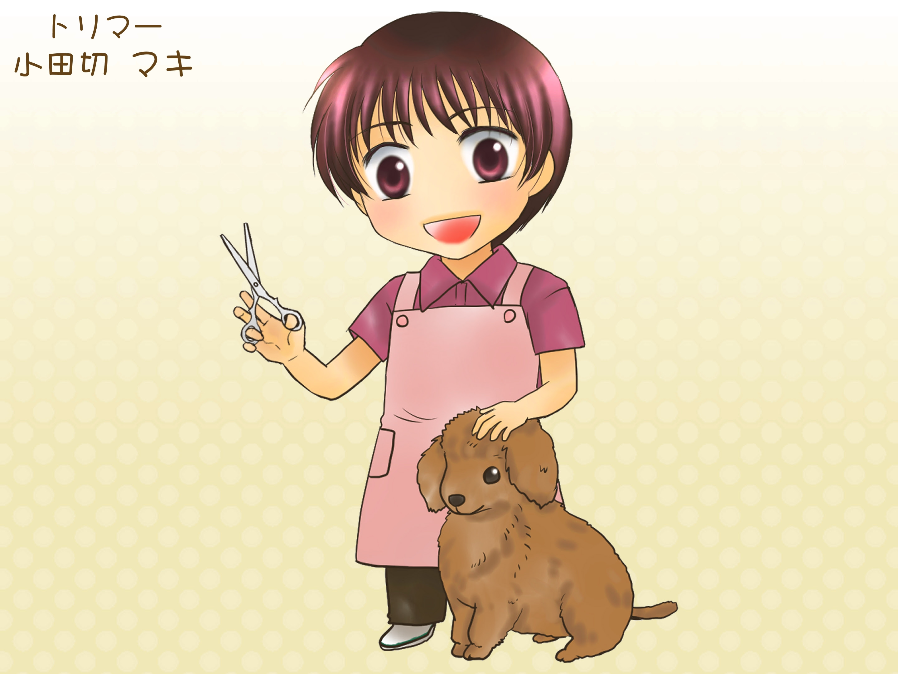 女の子のお仕事カレンダー 壁紙 15 5月 6月 イラスト 荒駒るみ 福娘童話集