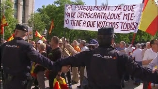 Manifestació organitzada per La Falange