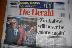 The Zimbabwe Herald is the leading state newspaper in the Southern African state. The headline reveals its anti-imperialist political character. by Pan-African News Wire File Photos