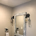 Wood Framed Bathroom Wall Mirrors / Rustic wooden framed wall mirror, natural wood bathroom vanity mirror for farmhouse decor, vertical or horizontal hanging, 32 x 24, brown.