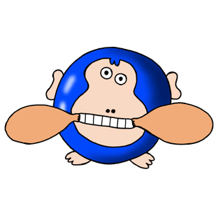 動物キャラ ゴリラのキャラクター 球体ゴリラ