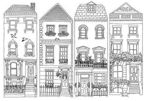 kleurplaat amsterdamse huisjes