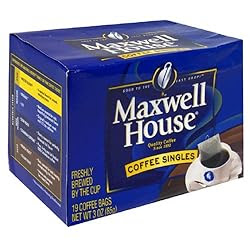 Maxwell House Coffee Singles, 19-Count Single Serve Bags (Pack of 4)