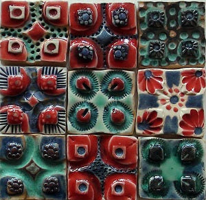 Inner Piece Fall Hand Painted Mosaic Tile