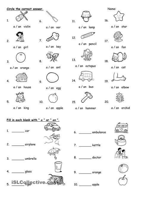  kindergarten english worksheets printables