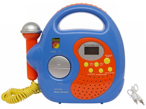 Idena 6800036 - Radio und Music - Player mit Mikrofon zum Mitsingen in blau