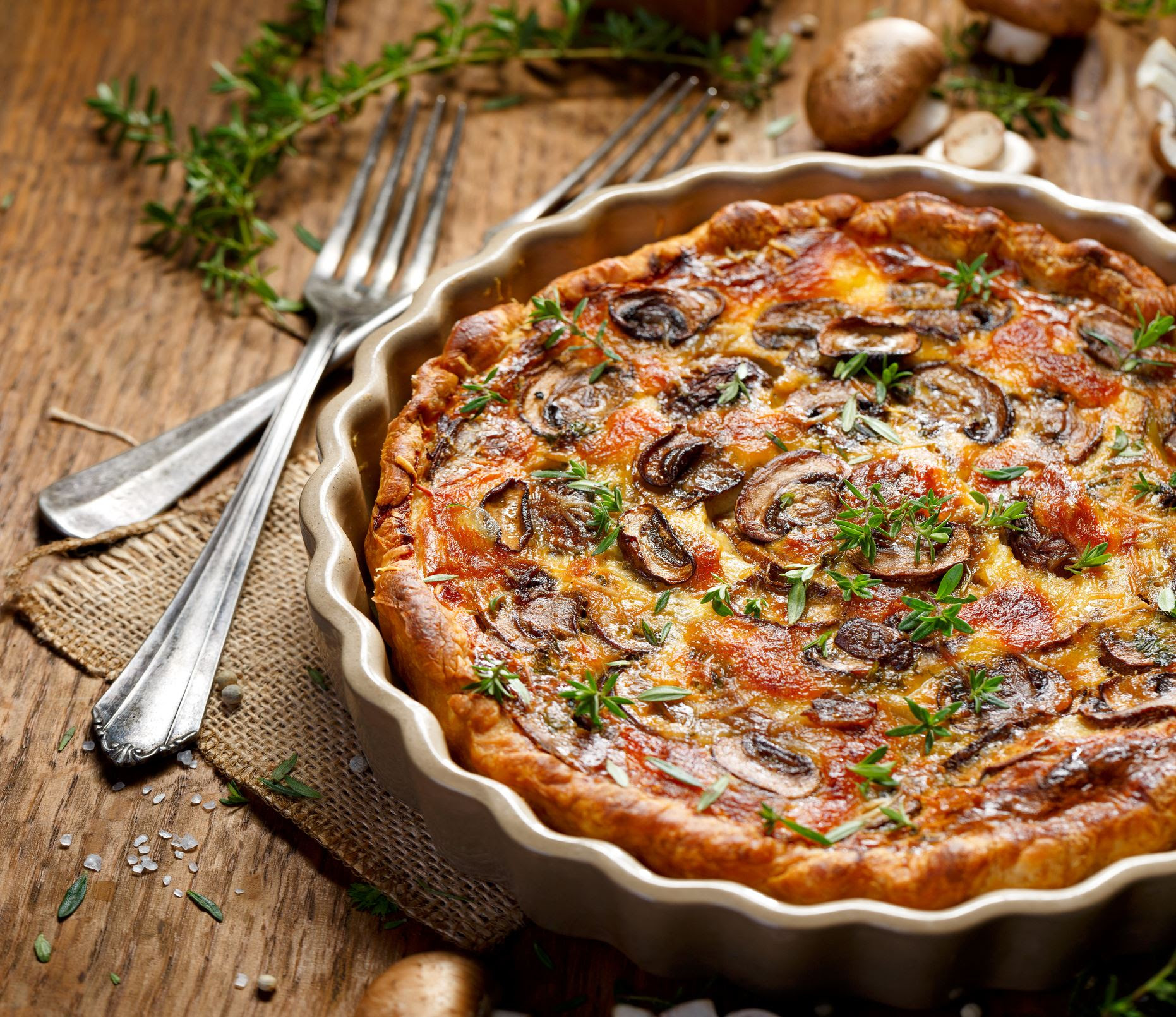 Quiche lardons champignons