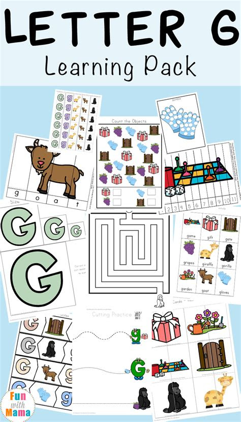  free printable letter g worksheets worksheets for kindergarten