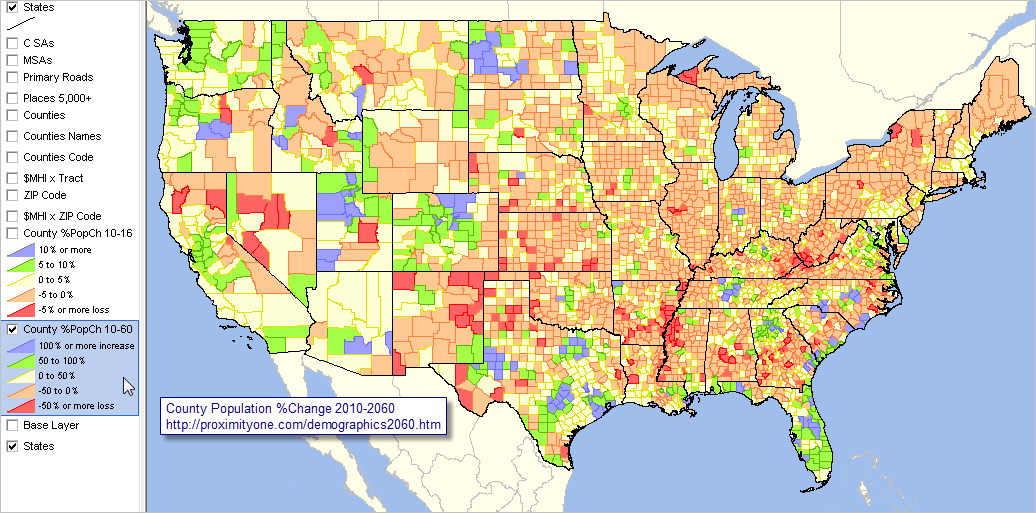 Population By Zip Code Map Demographic Trends 2010   2060 | Population Estimates 