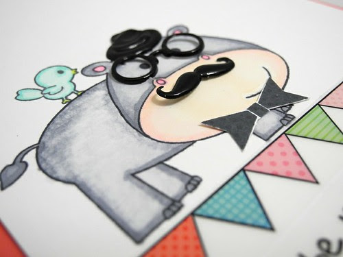 Hippo Hipster Valentine (detial)