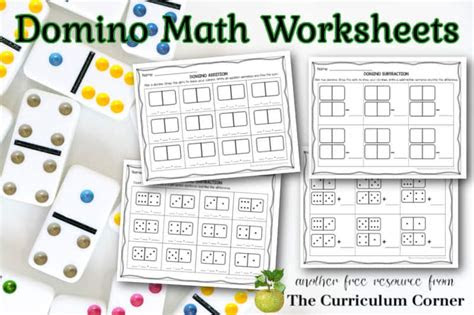 Webapr 4, 2015 · find domino pieces that represent numbers 1 through 5. domino math worksheets the curriculum corner 123