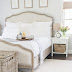 Modern Coastal Bedroom Ideas - A grey upholster custom made bed.