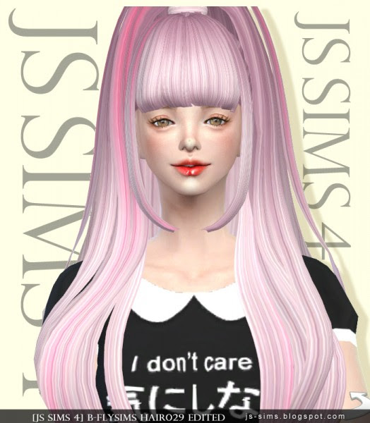 Sims 4 Hairs ~ JS Sims 4: Butterfly`s 029 hairstyle retextured