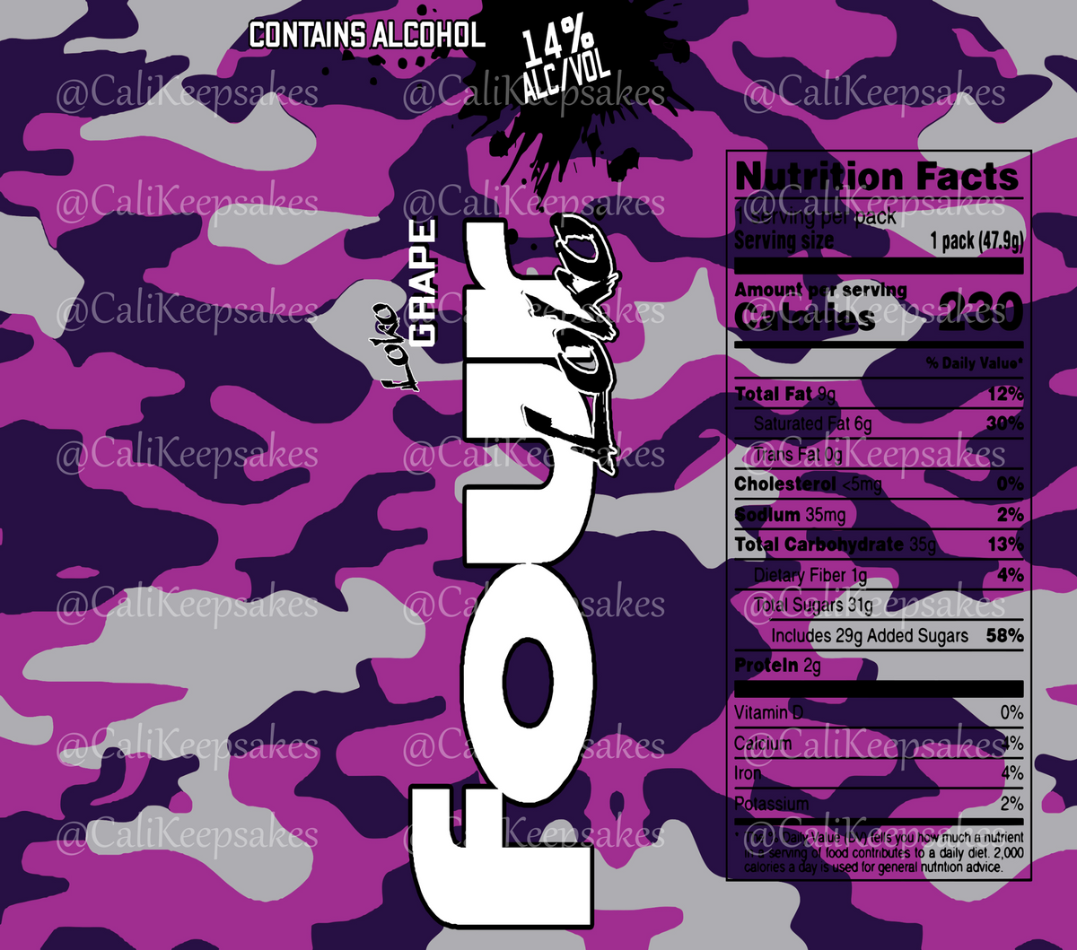Four Loko Grape PNG for Sublimation/Waterslide 300DPI ...