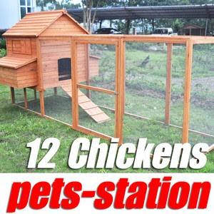 GIANT-Chicken-Coop-3-65M-for-up-to-12-Chickens-Rabbit-Hutch-Hen-Chook ...