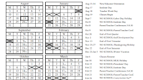 203 School District Calendar