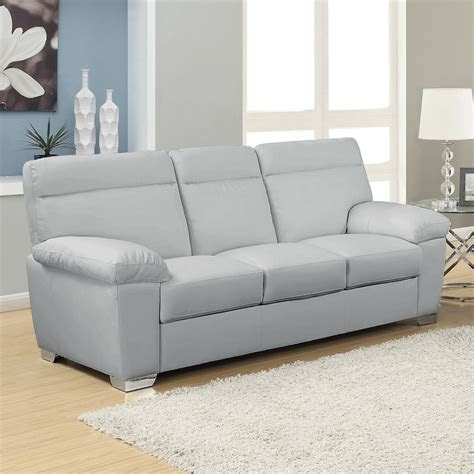 grey sofa leather alandro grey top grain leather sectional