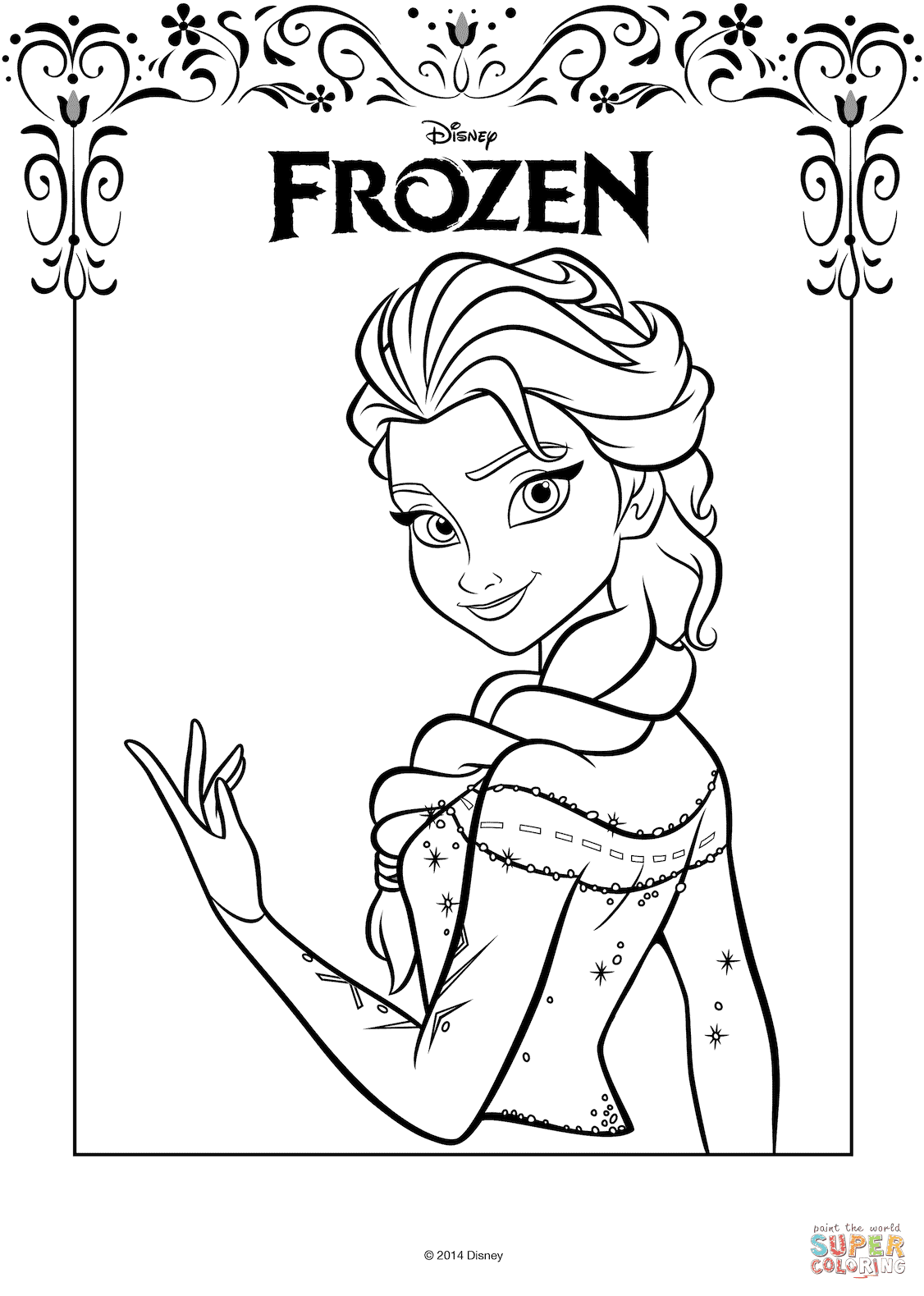 Ausmalbild Elsa Aus Dem Film Frozen Ausmalbilder Kostenlos Zum Ausdrucken