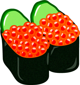 握り寿司のイラスト イクラ 寿司 食べ物 素材のプチッチ