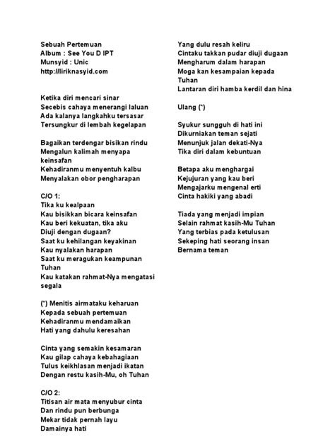 Lirik Lagu Pertemuan 2: Kisah Cinta yang Menyentuh Hati dengan Kata-kata Penuh Makna