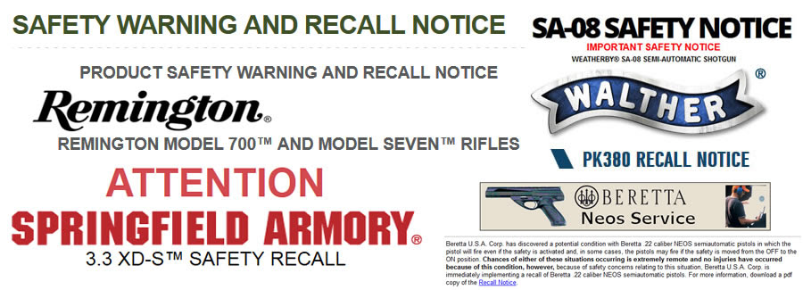 Gun Product Safety Notices | Violence Policy Center