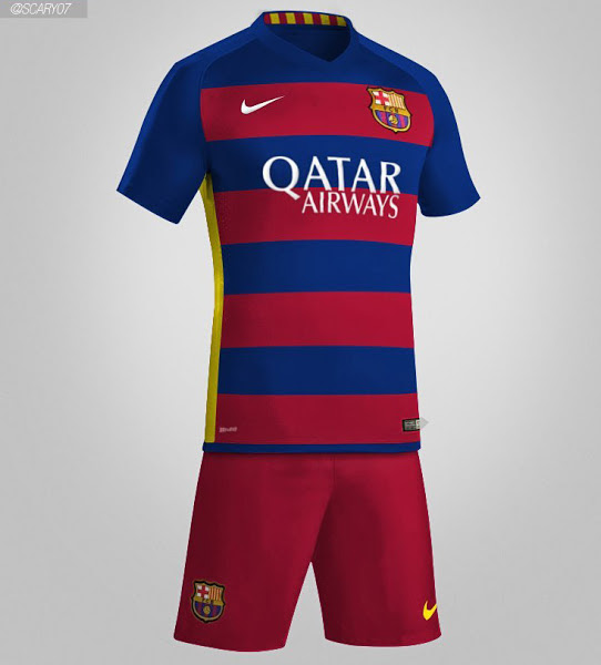 バルセロナ 15 16年nike新ユニフォームはクラブ史上初の横ストライプ サポーターからは非難の嵐 Football Shirts Voltage Com サッカー各国代表 クラブユニフォーム