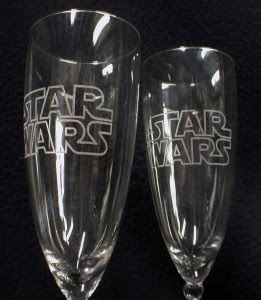  Star  War  Wedding  Cake  Topper Darth Vader LOT Glasses Knife  