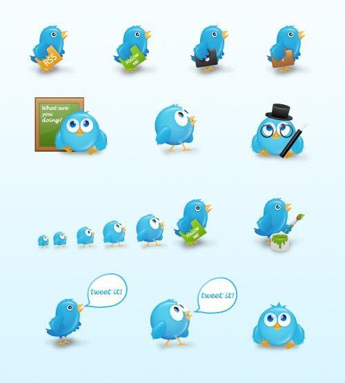 まんまるかわいいtwitterバードアイコン Materialandex