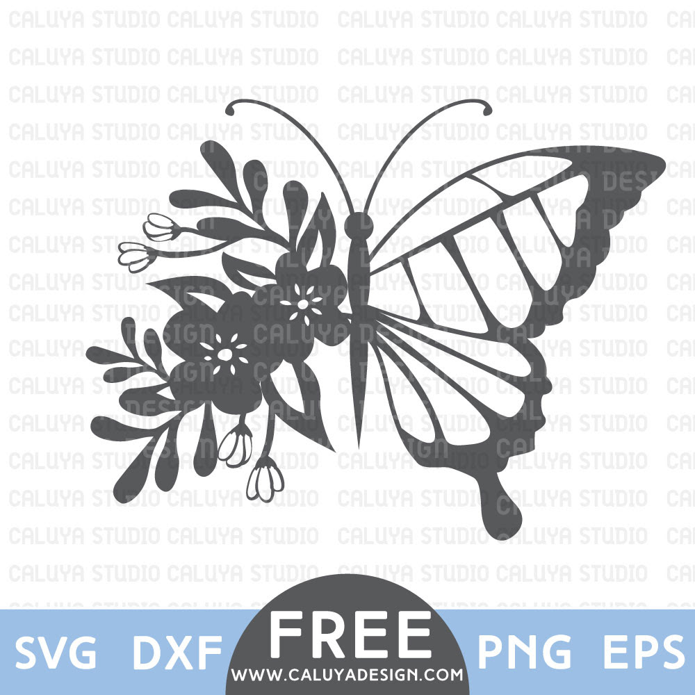 Download Flower Butterfly Free SVG, PNG, EPS & DXF Download by ...