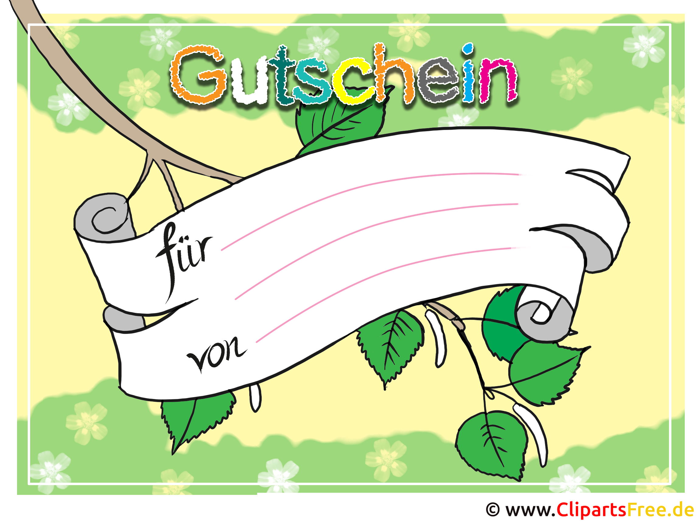 Gutscheine Vorlagen kostenlos zum Ausdrucken - Malvorlagen