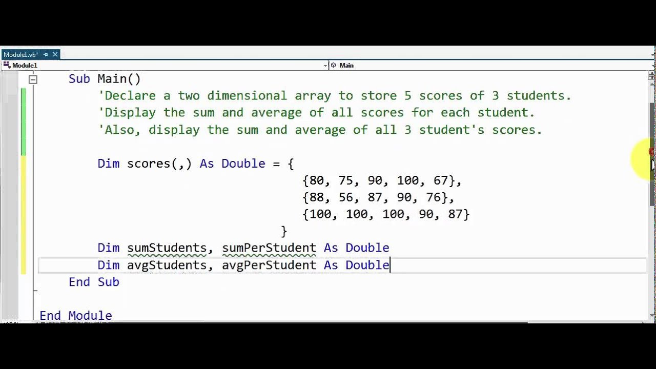 Visual Basic Multidimensional Arrays YouTube Visual Basic Multidimensional Arrays YouTube