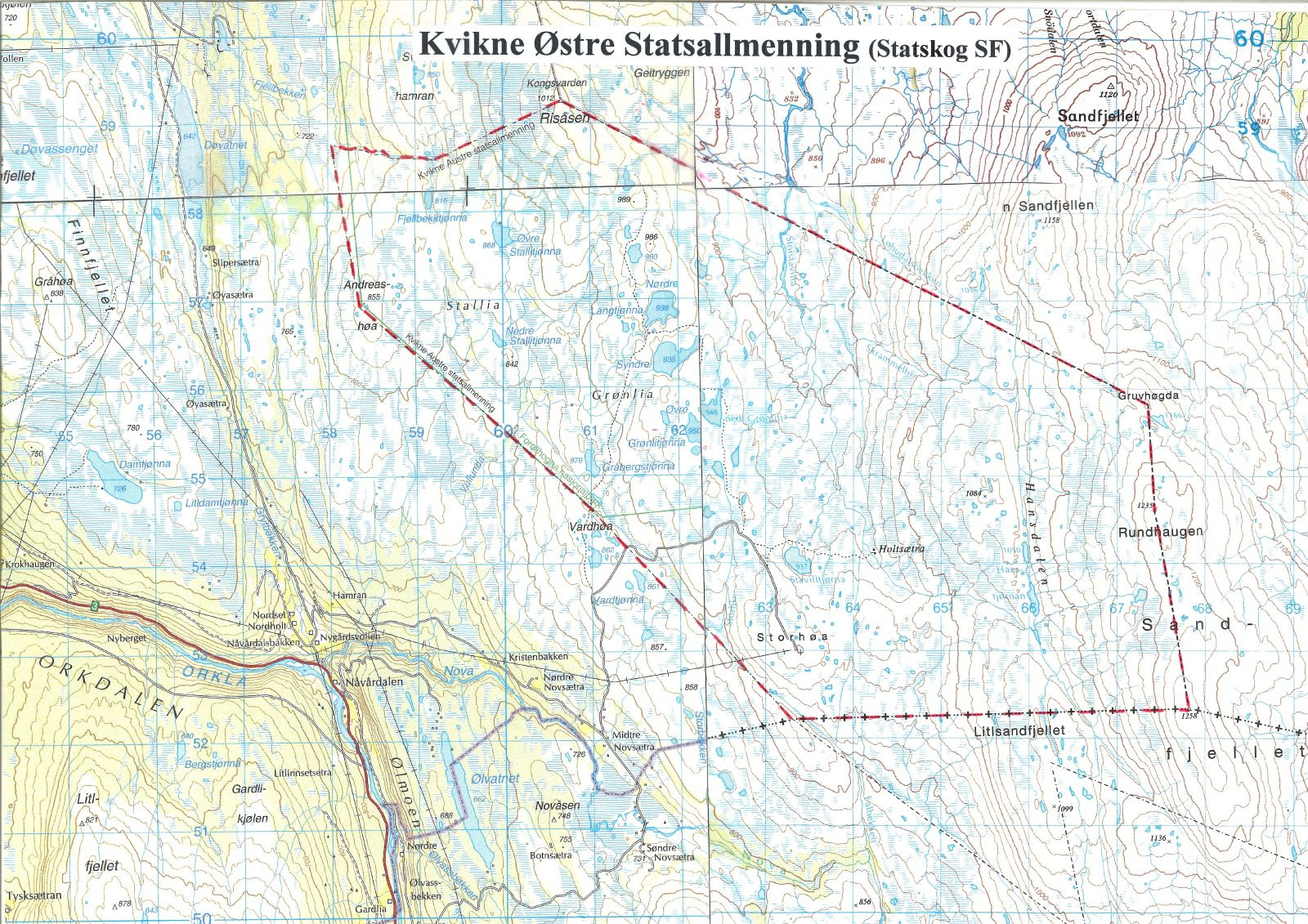 kvikne kart Rennebu utmarksråd