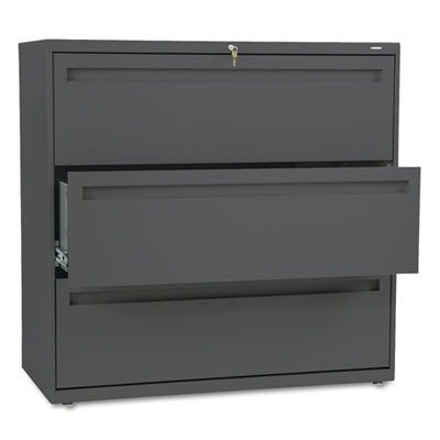 HON 793LS 700 Series 42 by 19-1/4-Inch 3-Drawer Lateral File, Charcoal