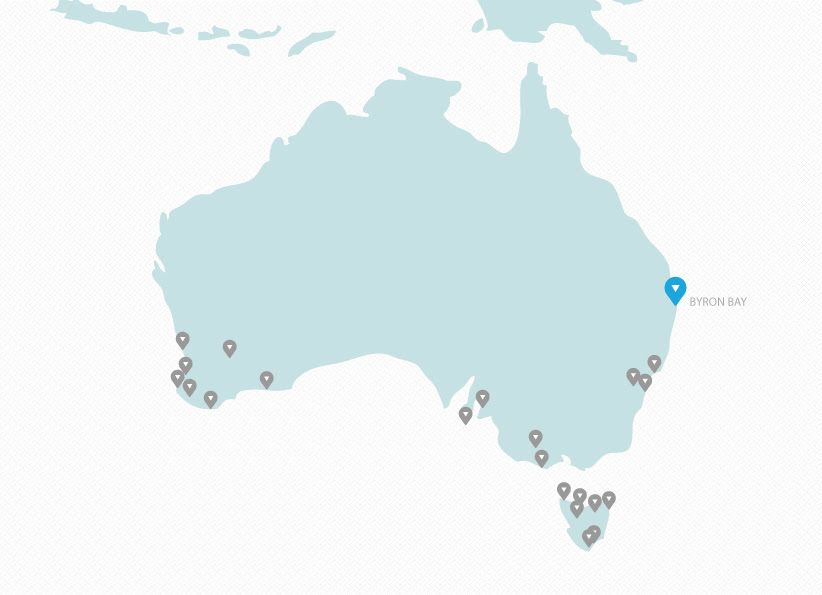 byron bay australie carte Brin de Blé   carte australie byron bay   Brin de Blé