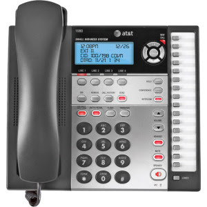 AT & T Standard Phone - Black, White - 4 x Phone Line - Caller ID