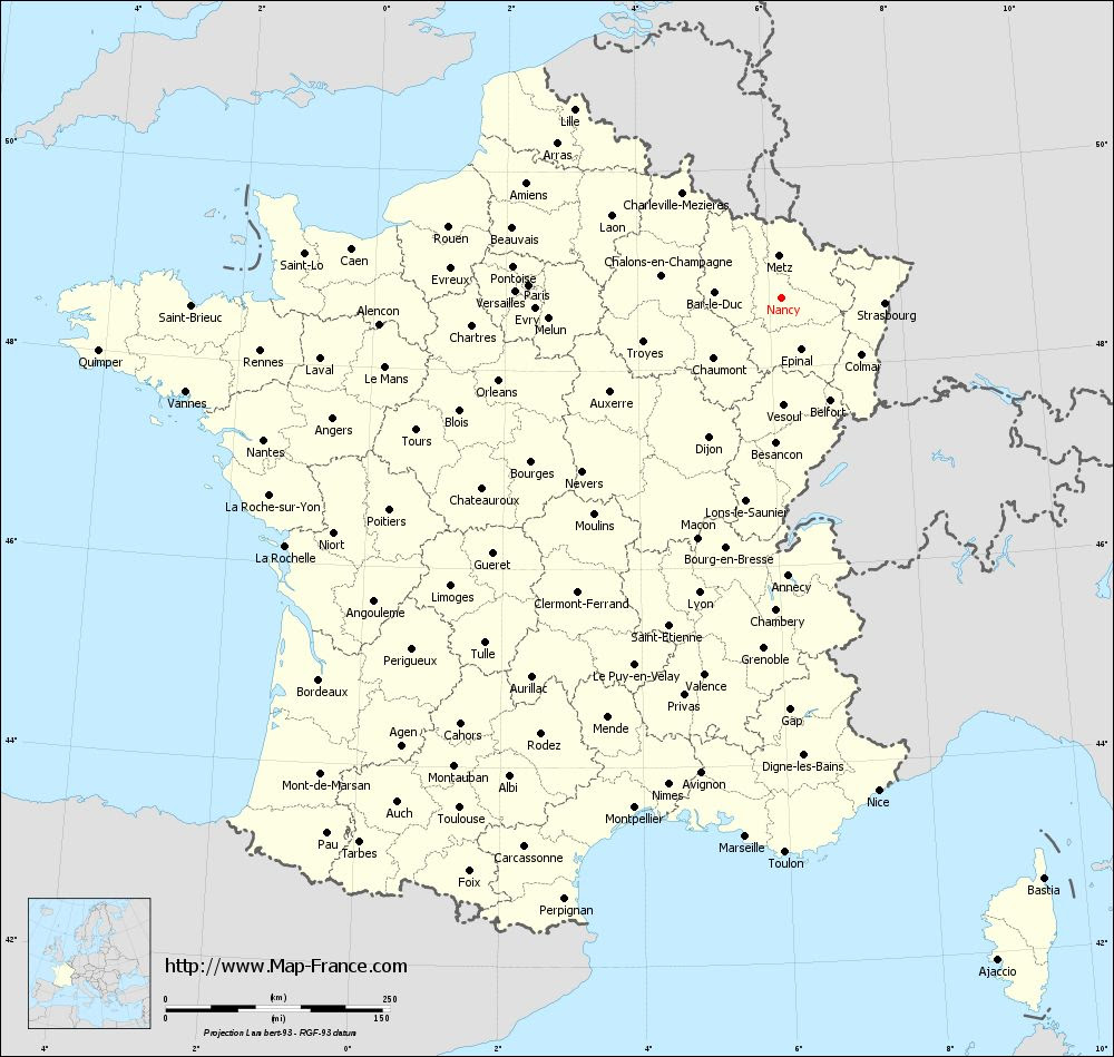 Map Of Nancy France ROAD MAP NANCY : maps of Nancy 54100 or 54000