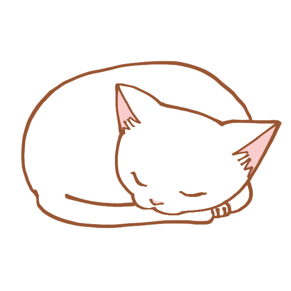 寝る猫のイラスト かわいいフリー素材が無料のイラストレイン