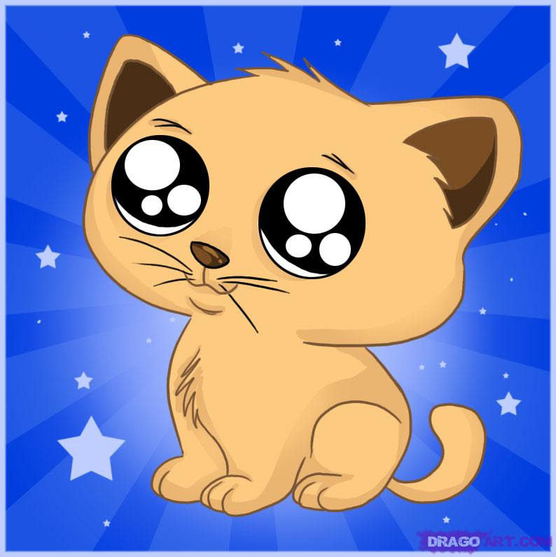 Cute Cartoon Cat Wallpaper - WallpaperSafari