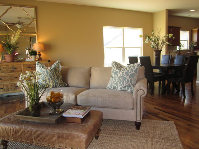 Living Room With Corner Fireplace