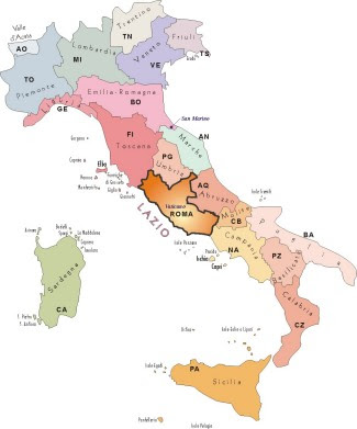 Lazio Cartina Province
