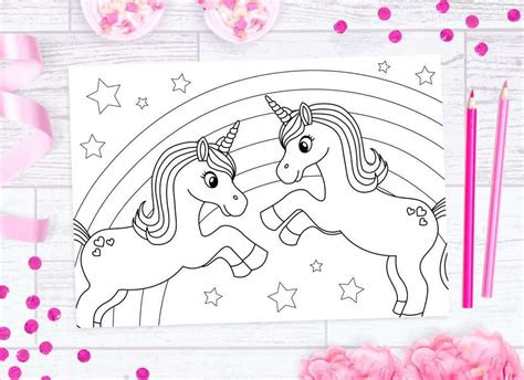 schattige eenhoorn kleurplaat unicorn
