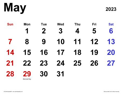  blank may 2023 calendar printable