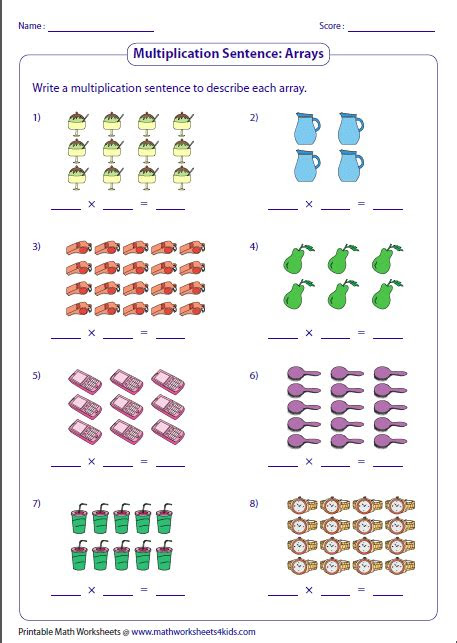 Help shoo away any doubts the beginners in grade 2 and grade 3 might have in the topic . multiplication models worksheets